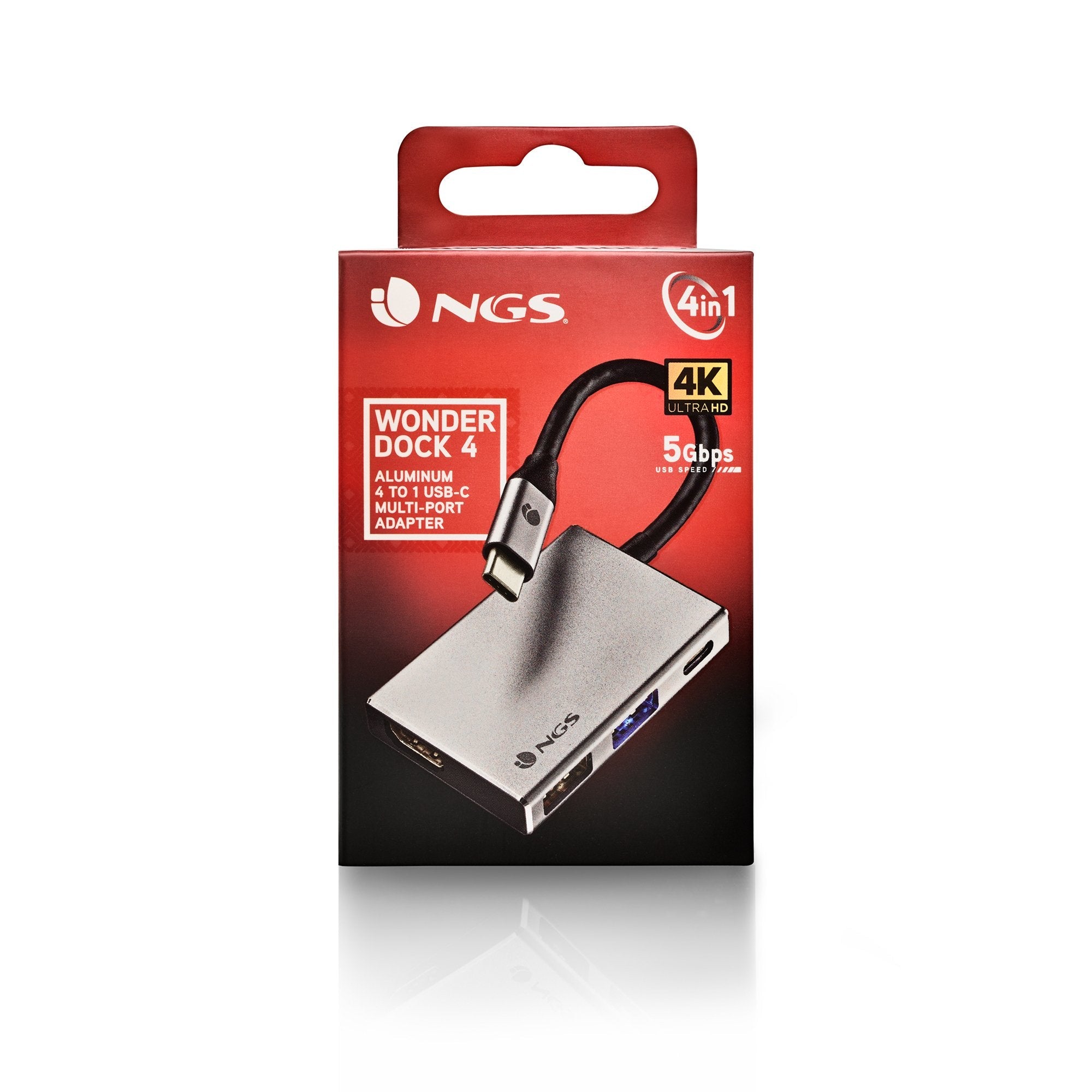Docking Usb Tipo-C Ngs Wonderdock4 2xusb 1xusb-Tipo-C Pd 1xhdmi Gris