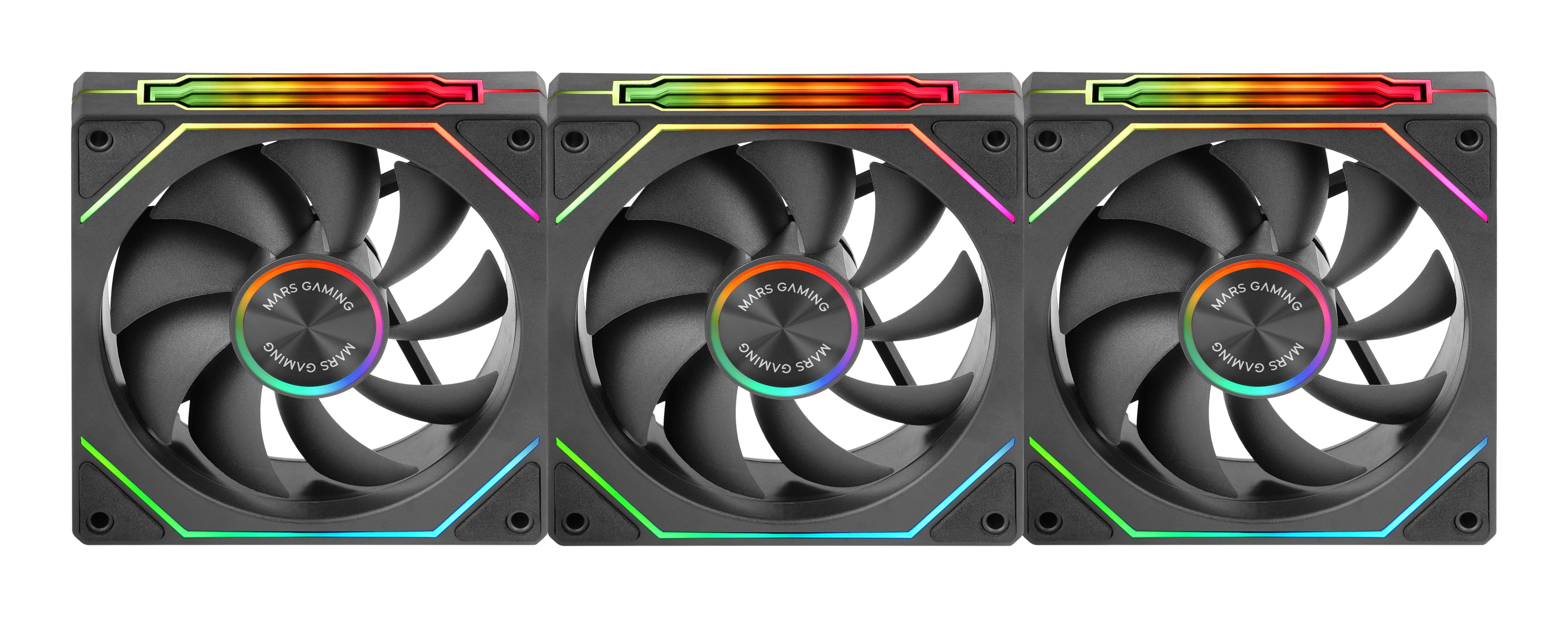 EAN 8435693111320 - Mars Gaming MF-LINKFINITYKIT2 Carcasa del ordenador Ventilador 12 cm Negro 3 pieza(s) imagen 1