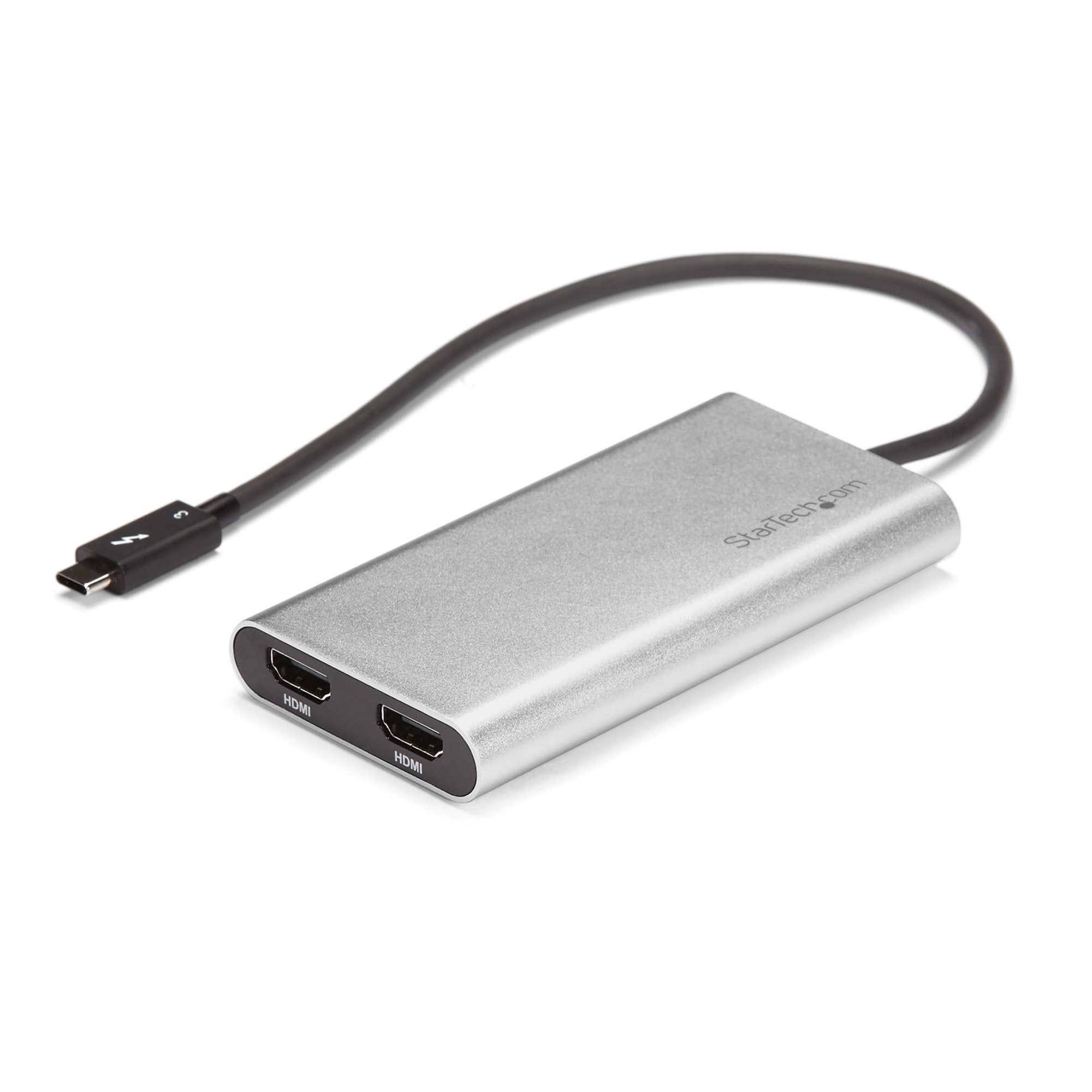 Startech.Com Adaptador Thunderbolt 3 A Dos Monitores Hdmi 2.0 - Certificado Para Thunderbolt 3 4k De 60hz - Adaptador Conversor De Vídeo Hdmi Para Dos Monitores - Compatible Con Mac Y Windows - Hdmi Para Dos Pantallas 4k