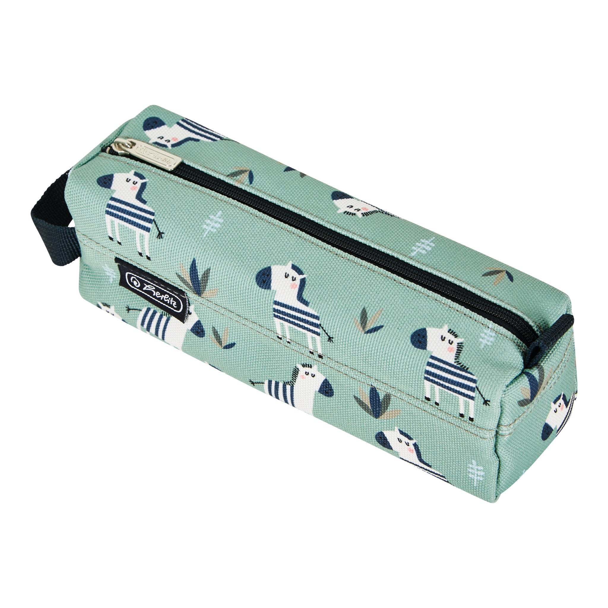 EAN 4008110353135 - Herlitz Quattro Crazy Zebra Estuche suave Poliéster Negro, Verde, Blanco imagen 2
