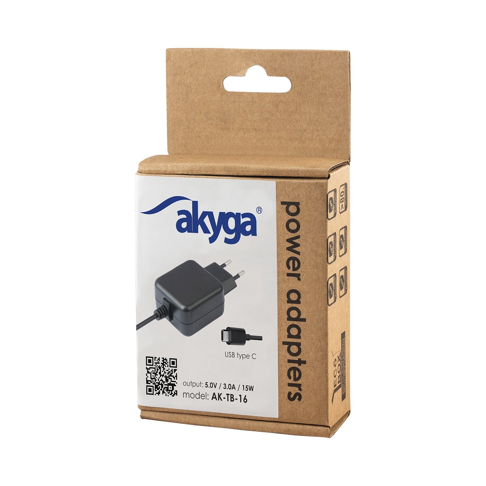 Akyga Universal Tablet Adapter Ak-Tb-16 5.0v / 3.0a 15w Usb Type C 1.0m