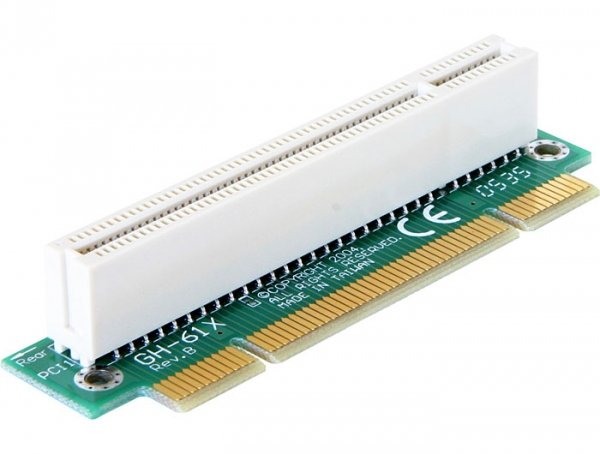 Delock Tarjeta Elevadora Pci > Pci En Ángulo 90° Con Inserción Izquierda 1u