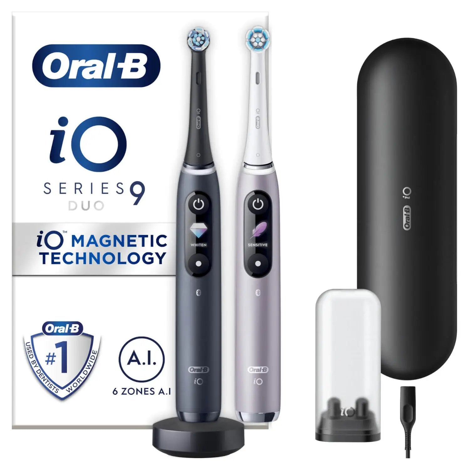 EAN 4210201449058 - Oral-B iO 9 Adulto Cepillo dental giratorio Negro, Rosa imagen 1