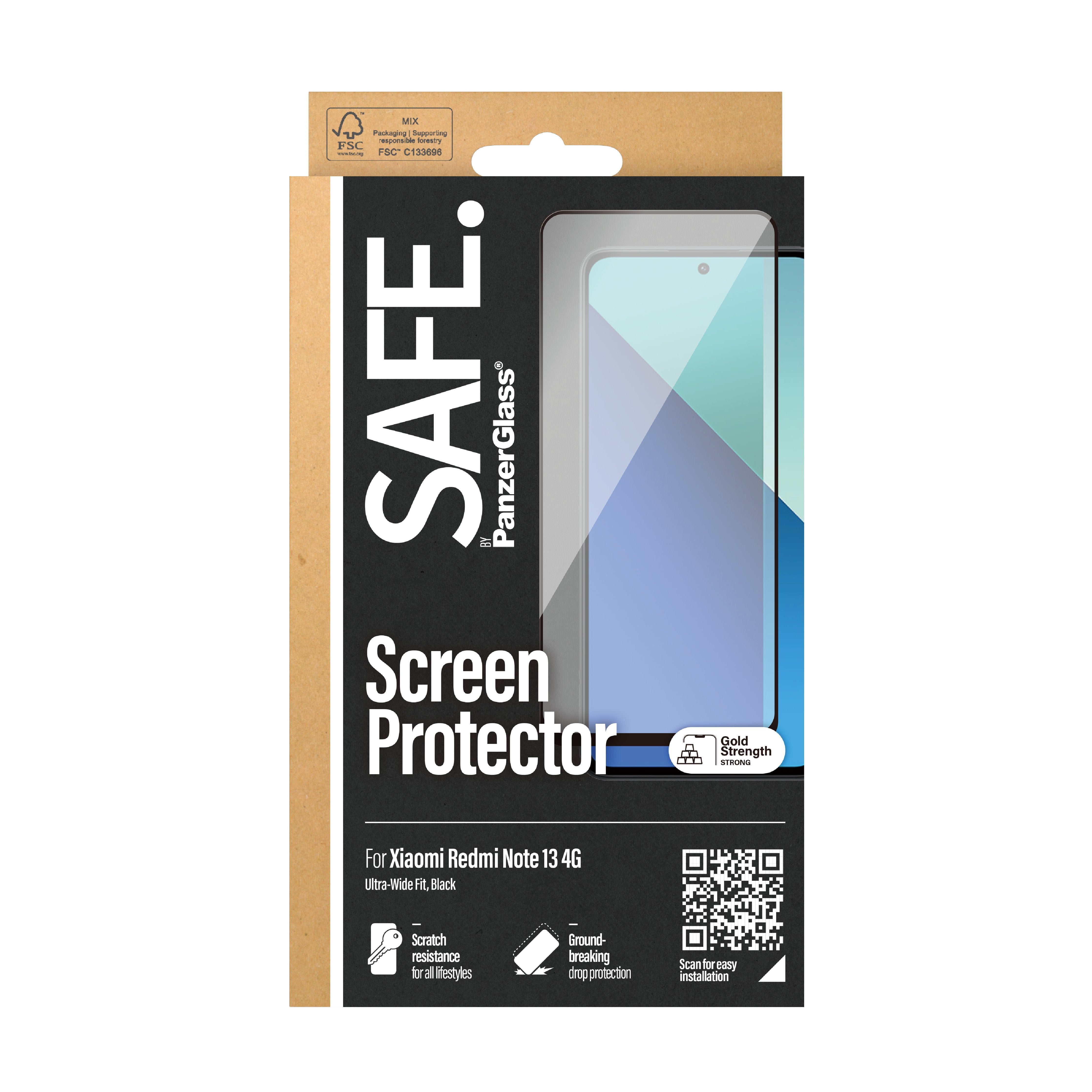 EAN 5711724957291 - PanzerGlass SAFE. by ® Screen Protector Xiaomi Redmi Note 13 4G | Ultra-Wide Fit Protector de pantalla 1 imagen 3