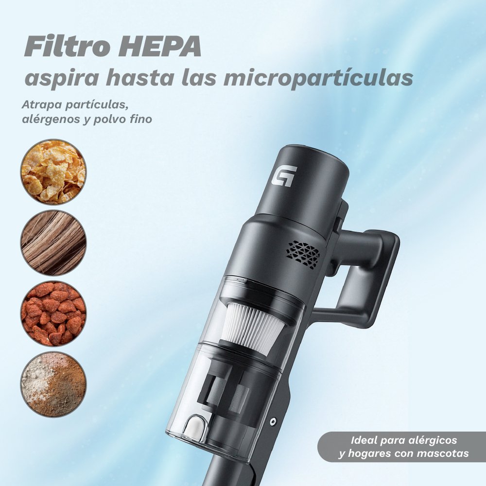 EAN 8426156018782 - Grunkel ASM-ULTRASLIM22 aspiradora de pie y escoba eléctrica Aspiradora escoba 2 en 1 Batería Secar HEPA imagen 7