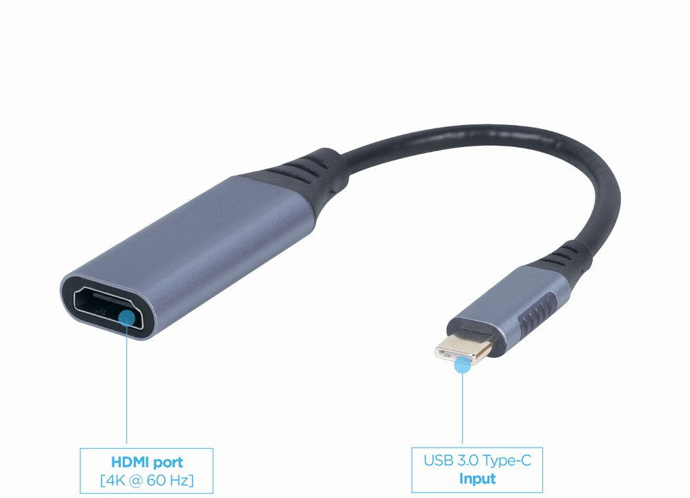 EAN 8716309121354 - Cablexpert A-USB3C-HDMI-01 adaptador de cable de vídeo 0,15 m USB Tipo C Gris imagen 3