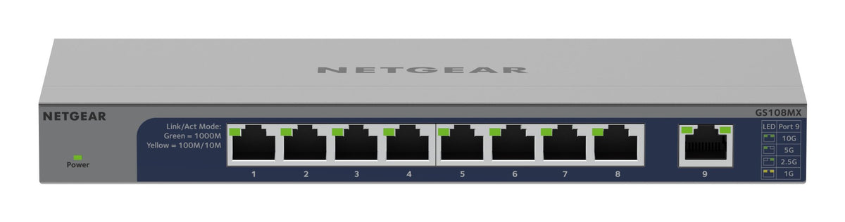 EAN 606449168396 - NETGEAR GS108MX-100EUS switch No administrado L2 Gigabit Ethernet (10/100/1000) Montaje en pared/escritori imagen 3