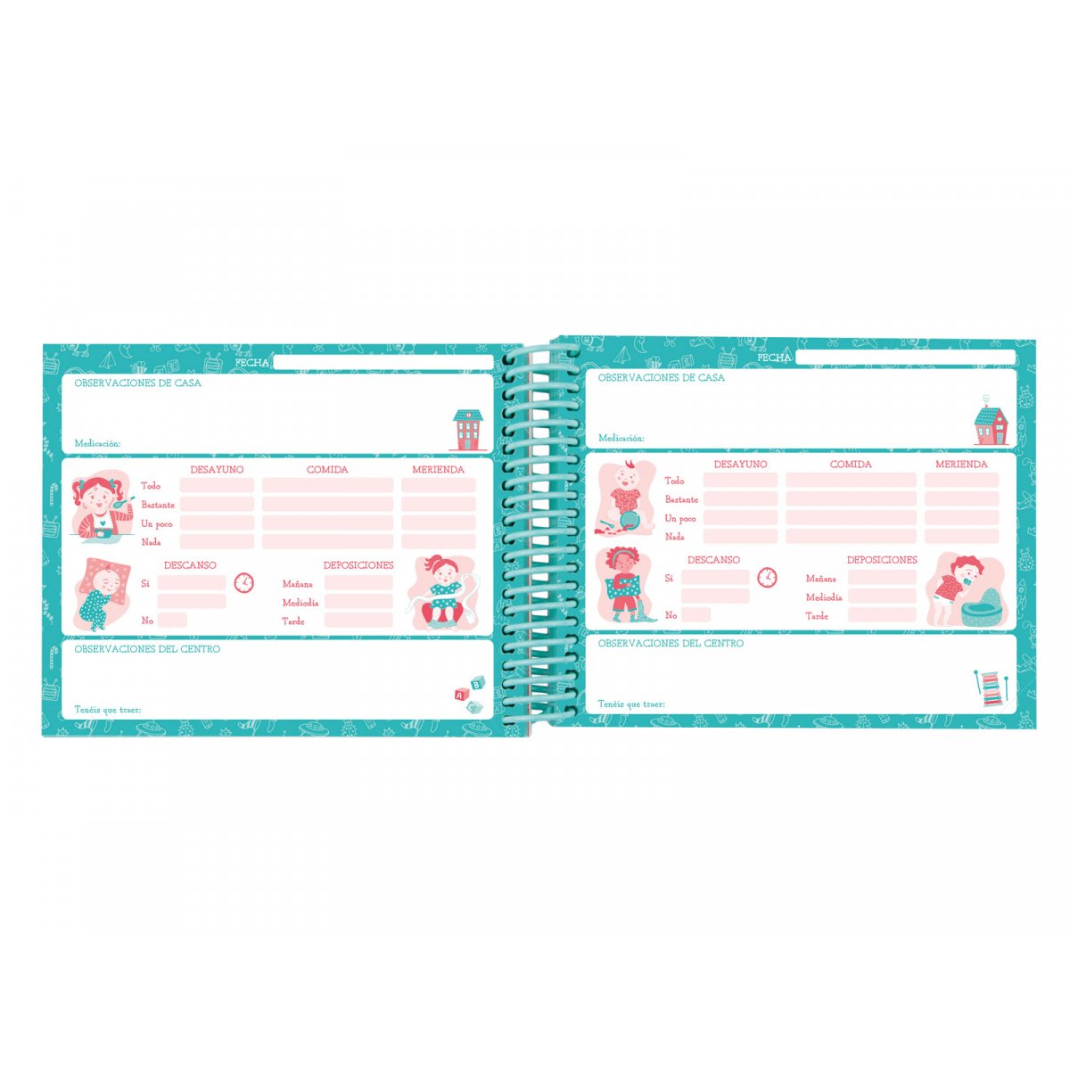 Finocam Agenda Infantil Mi Primera Agenda Espiral Sin Fecha 236 Días 1dp T/Polipropileno