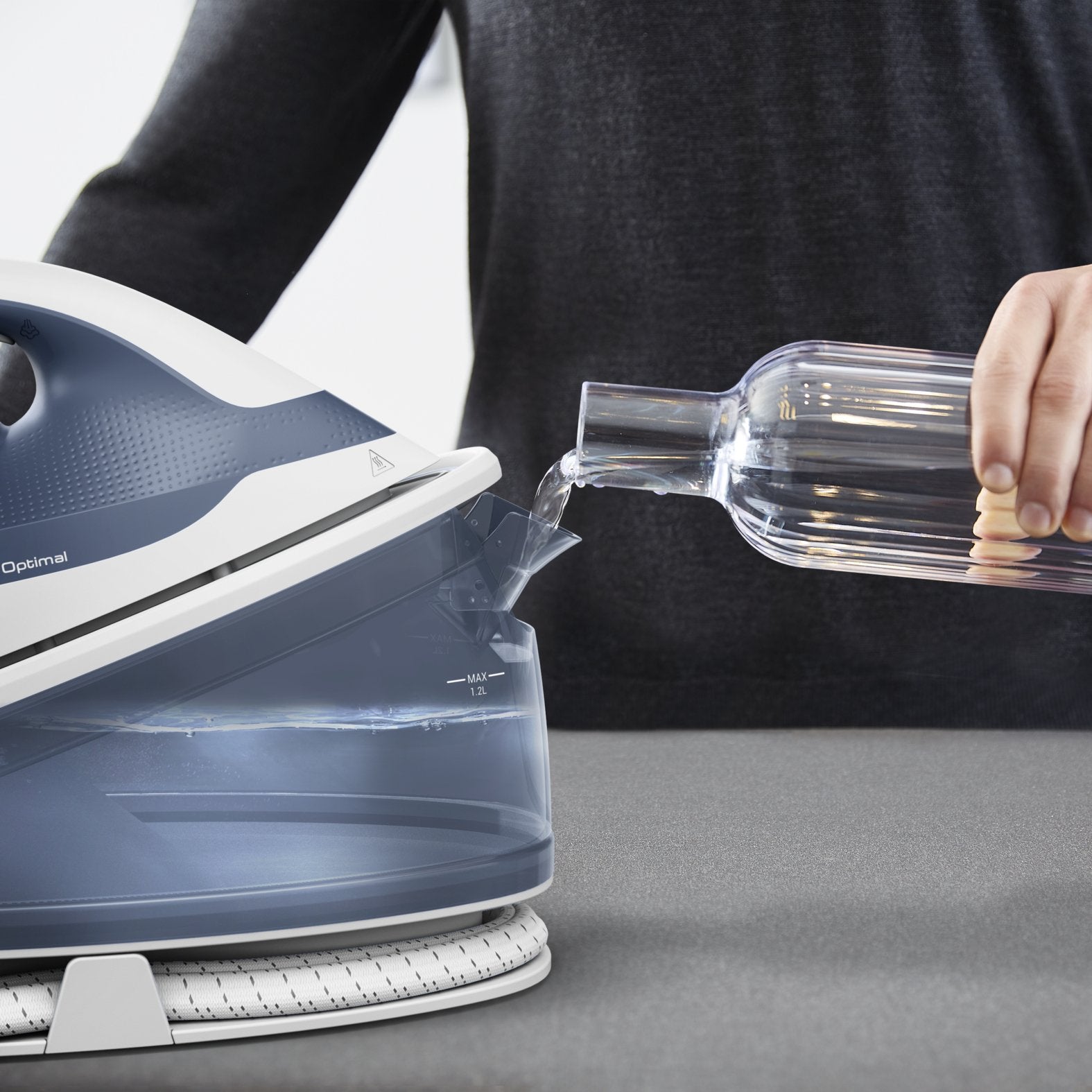 EAN 3121040090091 - Tefal Express Optimal SV4110 2200 W 1,2 L Ceramic Express Glide Azul, Blanco imagen 8