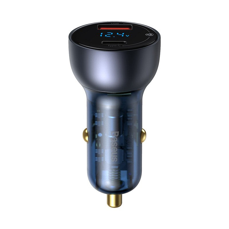 Baseus Car Charger Set Particular Digital Display Pps Qc U+C (60w C+C Cable 1m) 45w Black Tzcckx-0g