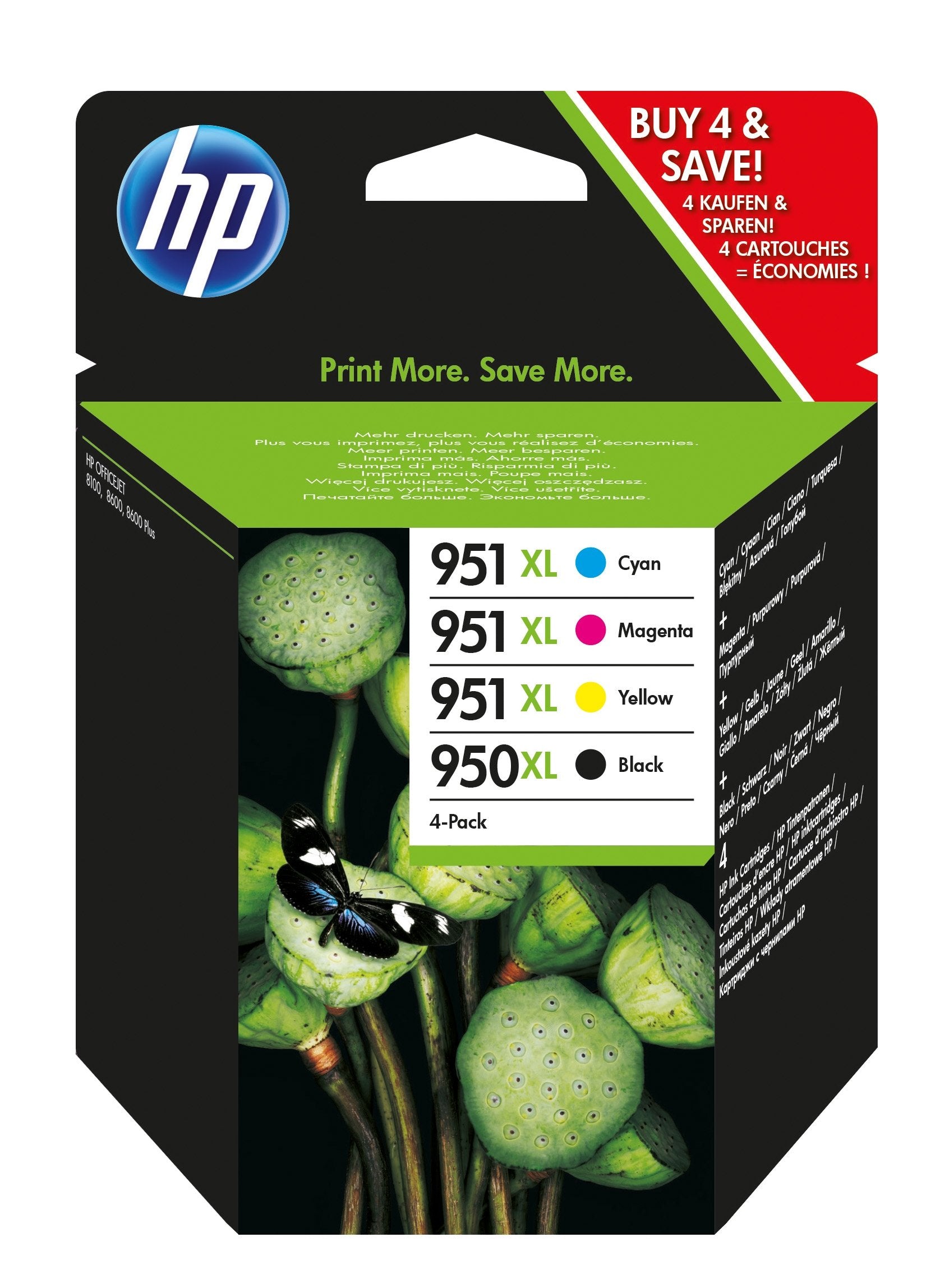 EAN 2200000047991 - HP 950XL High Yield Black/951XL High Yield Cyan/Magenta/Yellow 4-pack Original Ink Cartridges cartucho de imagen 1