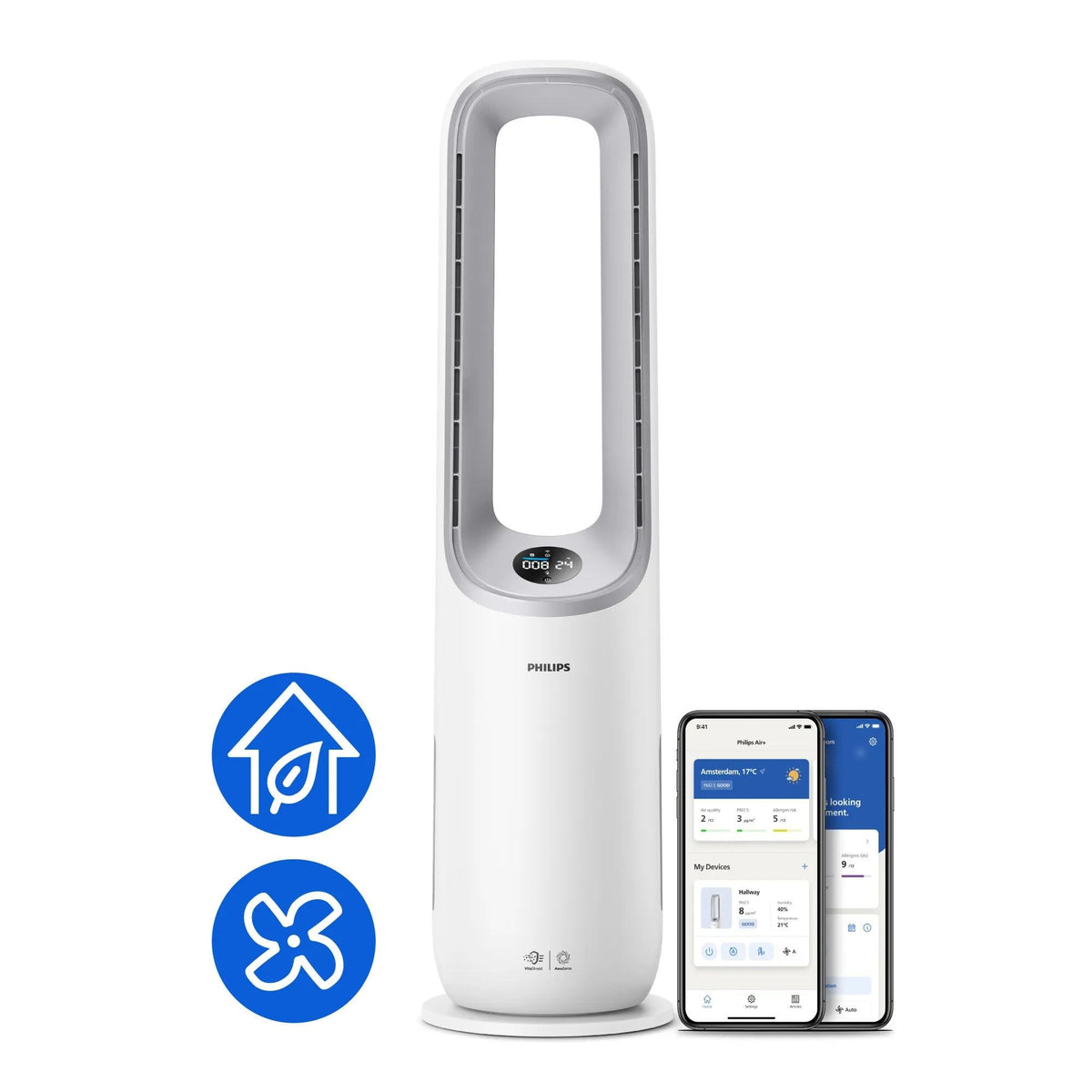 EAN 8720389019395 - Philips AMF765/10 purificador de aire 70 m² 47 dB 40 W Blanco, Gris imagen 10