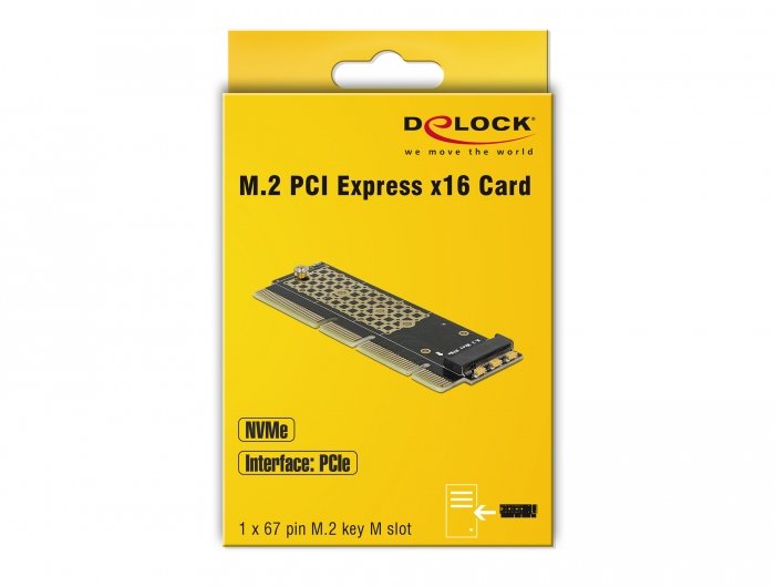 Delock Tarjeta Pci Express X16 (X4 / X8) A 1 X Nvme M.2 Key M Para Servidor