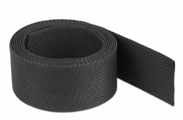 Tubo Termorretráctil De Tela Delock 2 Mx 25 Mm Tasa De Contracción 2: 1 Negro