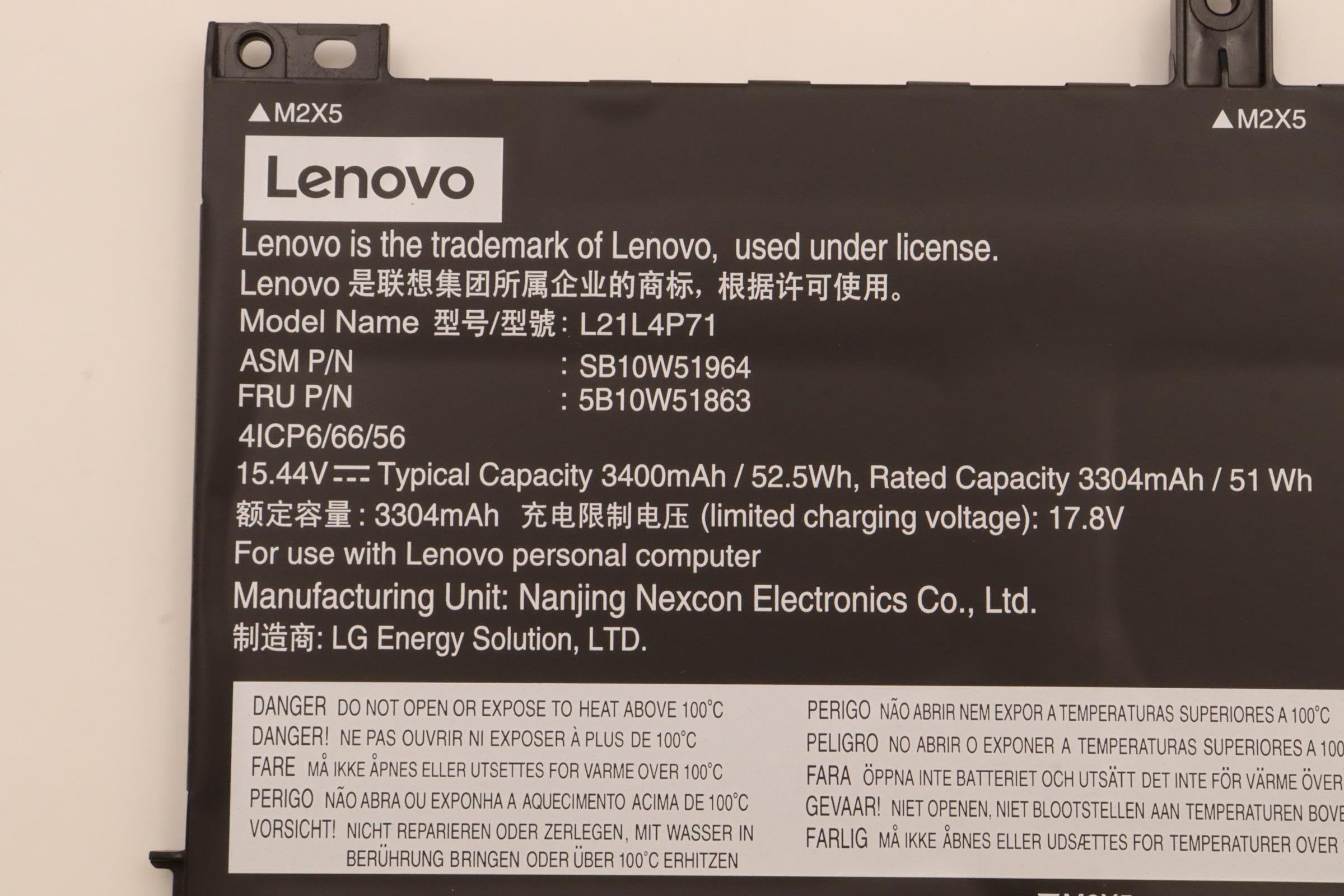 EAN 5715063100509 - Lenovo 5B10W51863 refacción para laptop Batería imagen 4