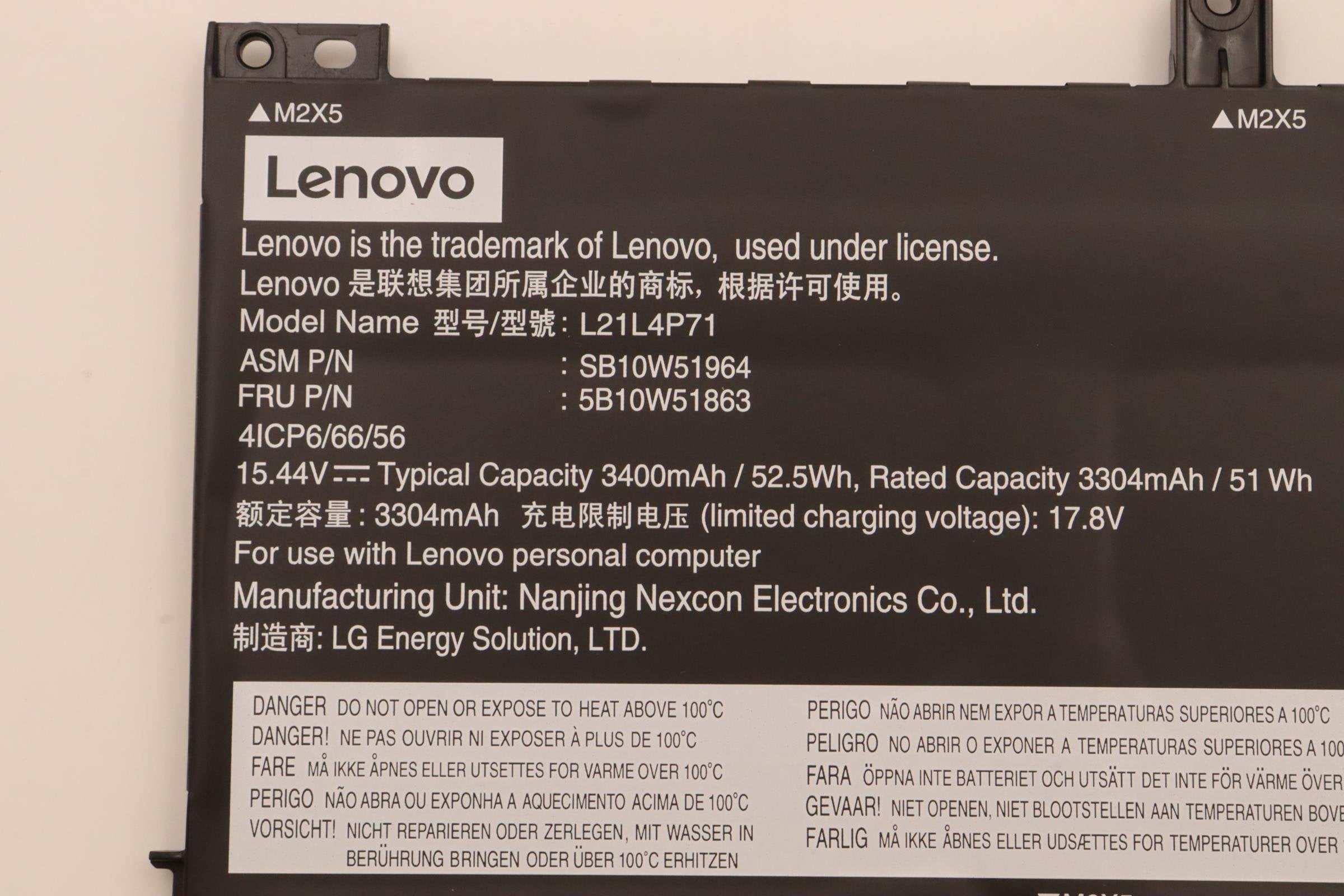 EAN 5715063100509 - Lenovo 5B10W51863 refacción para laptop Batería imagen 4