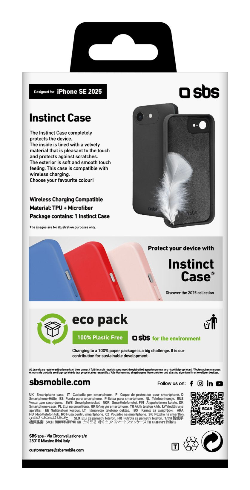 Sbs Instinct Cover Iphone 16e Schwarz