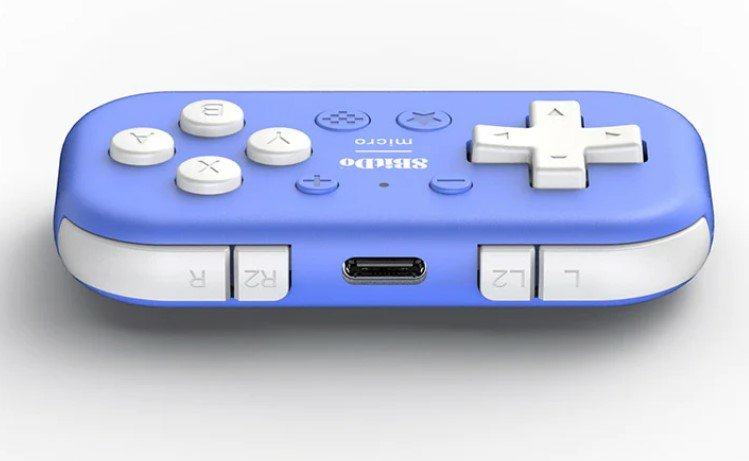 8bitdo Micro Bluetooth Gamepad Azul, Para Nintendo Switch, Android, Raspberry Pi Ret00384
