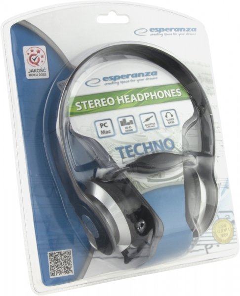 Esperanza Eh145k Techno -Auriculares Estéreos De Audio Con Control De Volumen | 3m