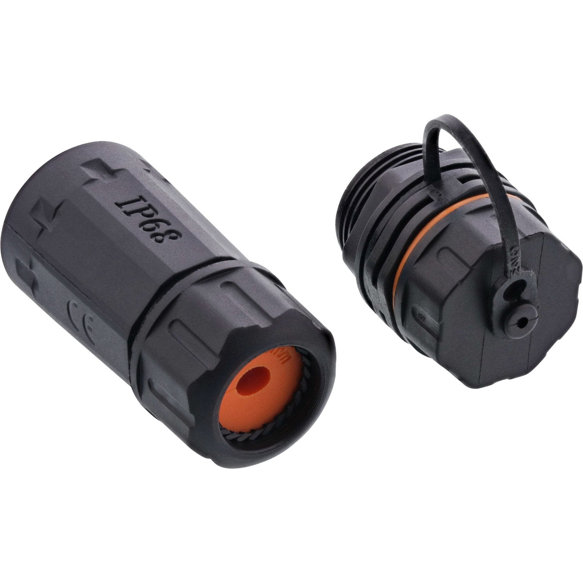 Juego De Conectores De Cable De Red Inline Cat.6a, Resistente Al Agua Ip68, Conector Para Aplicaciones Industriales, Con Tapa Antipolvo