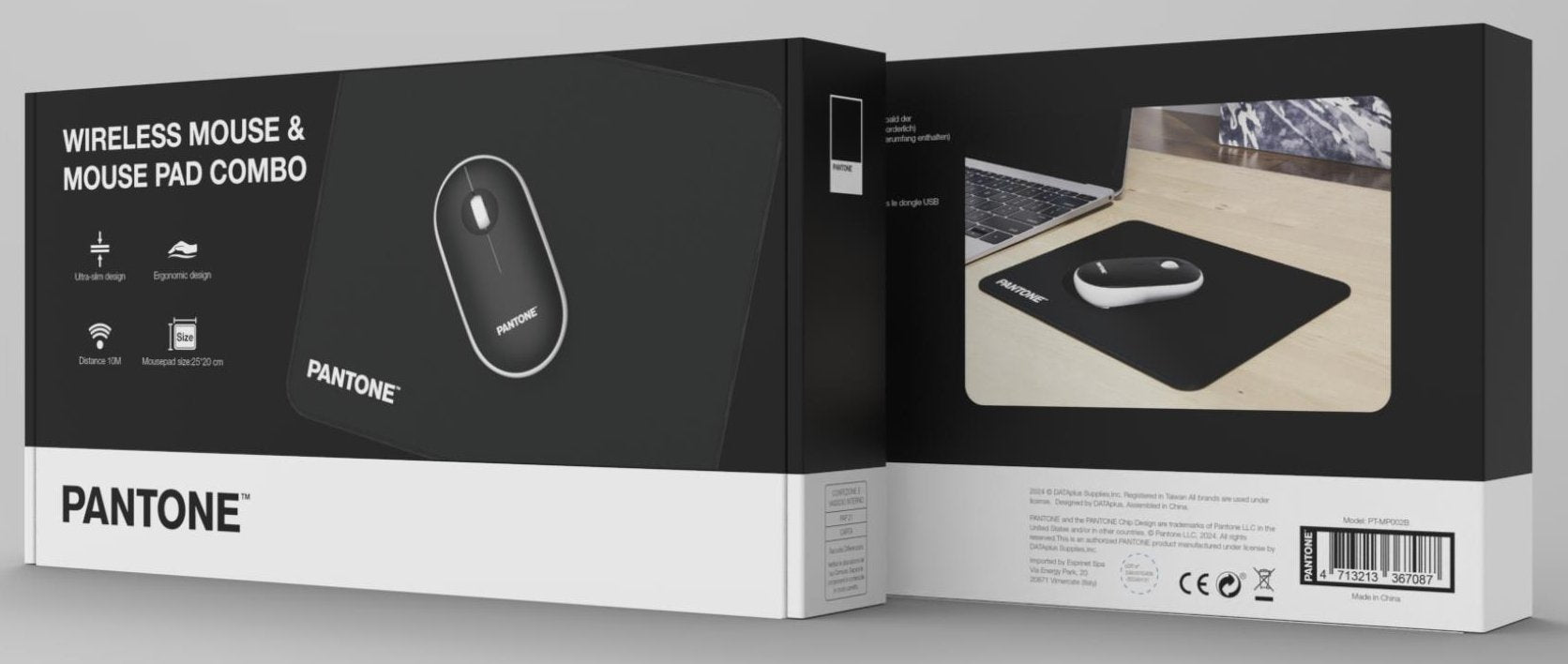 Kit Raton Wireless + Alfombrilla Bk