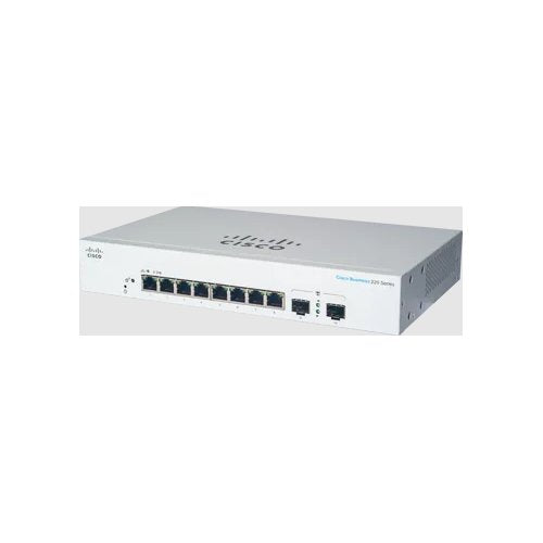 Cisco Switch Cbs220-8t-E-2g, 8xgbe Rj45, 2x Small Form-Factor Sfp