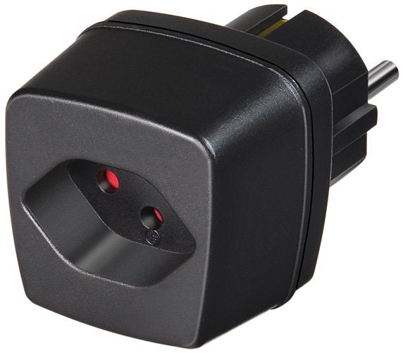 Brennenstuhl 1508480, Adaptador De Enchufe (Negro) Suiza