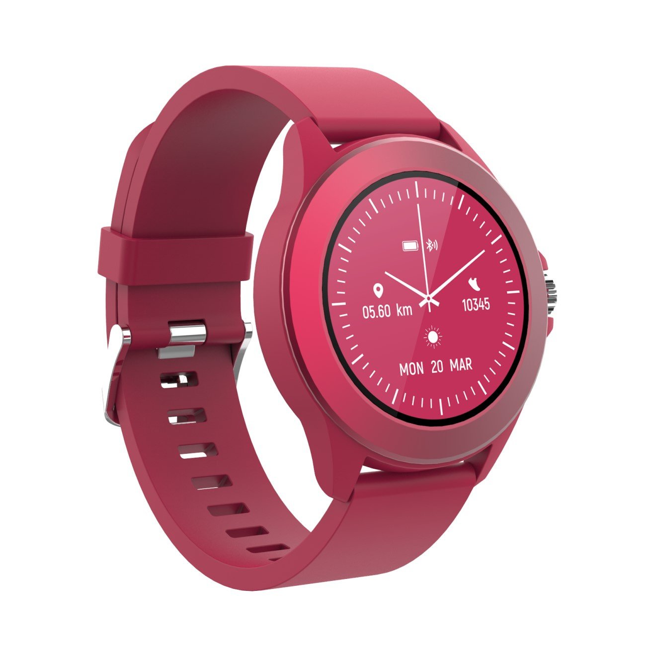 Smartwatch Forever Colorum Cw-300 Notificaciones Frecuencia Cardíaca Magenta