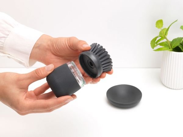 Brabantia Replacement Dish Brush Set Of 2 Dark Grey