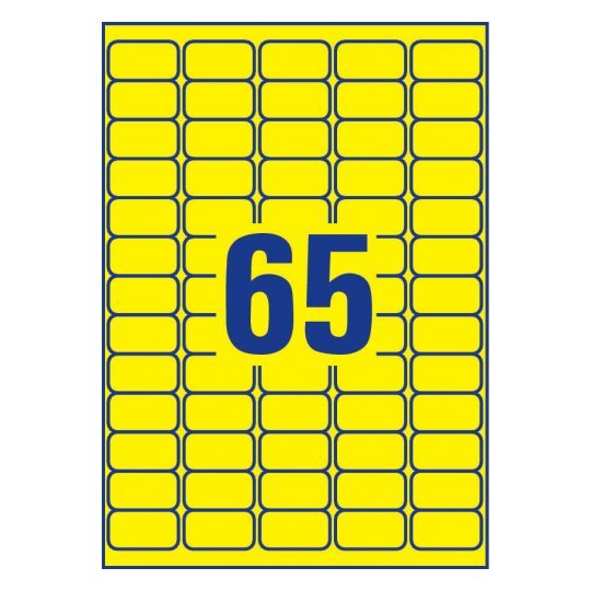 Avery Zweckform Etiquetas 38,1 X 21,2 Mm, Amarillo