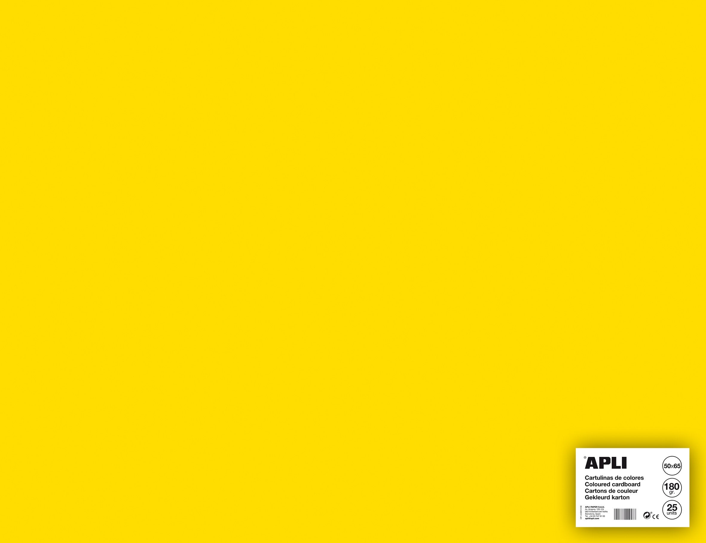 Apli Cartulina 50x65cm 170gr Pack De 25h Amarillo