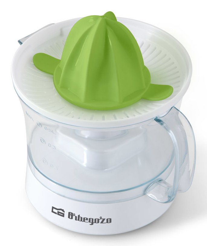 Exprimidor Orbegozo Ep 1510 25w Capacidad 0.5l Incluye 2 Conos Rotación Bidireccional Accesorios Lavables En Lavavajillas