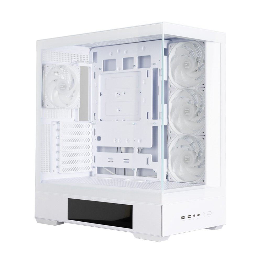 Caja Pc Zalman P40 Ds Atx 4 Xvent 120mm Argb 2xusb 3.0 Blanco S/N Fuente