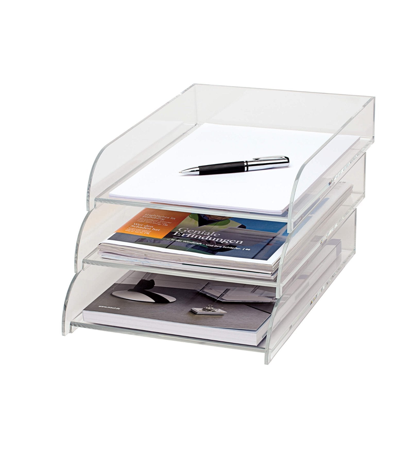 Maul Acryl-Briefablage, Din A4 Glasklar
