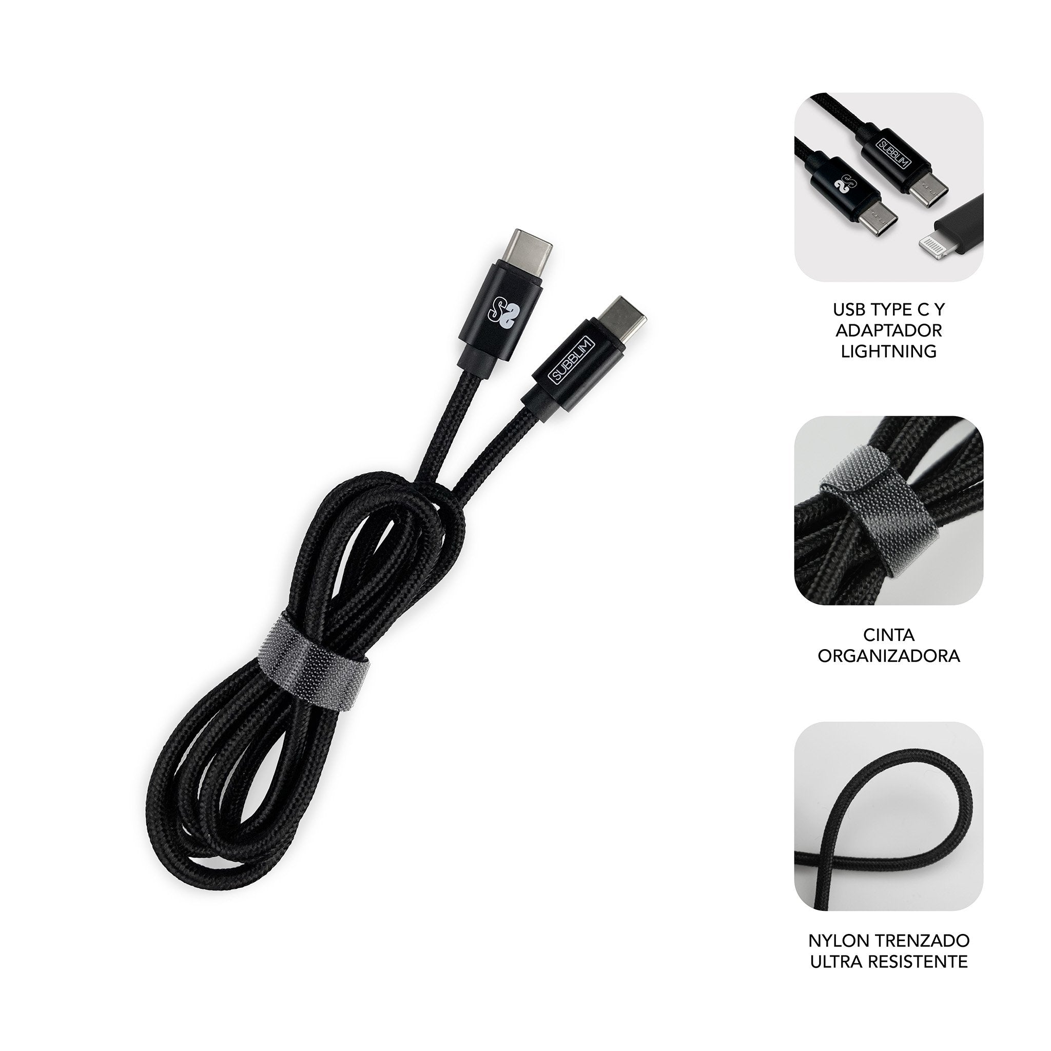 EAN 8436586742096 - SUBBLIM SUBCHG-3WPD11 cargador de dispositivo móvil Universal Negro, Gris Corriente alterna Carga rápida imagen 2