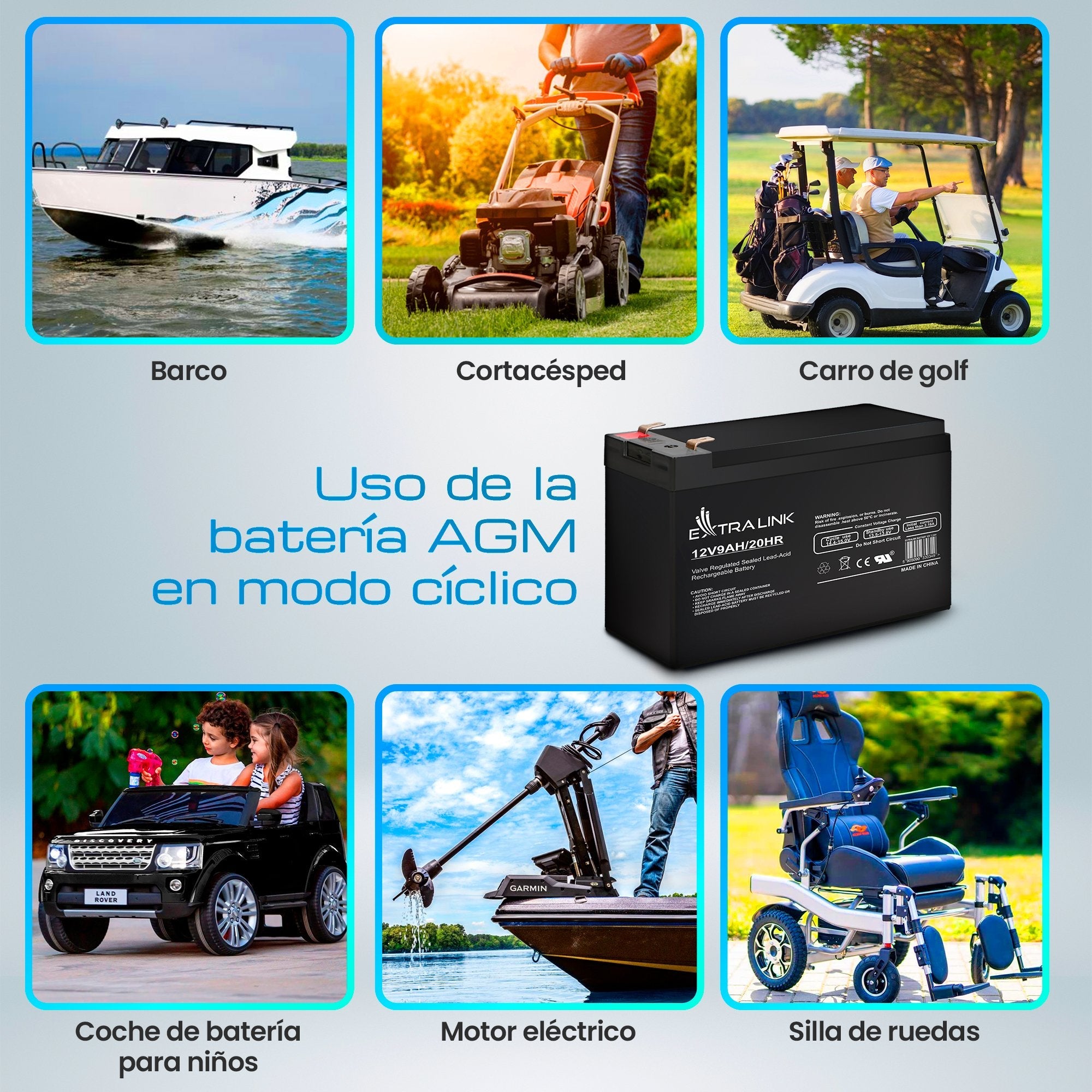 Extralink Akumulator Battery Accumulator Agm 12v 9ah Sealed Lead Acid (Vrla)