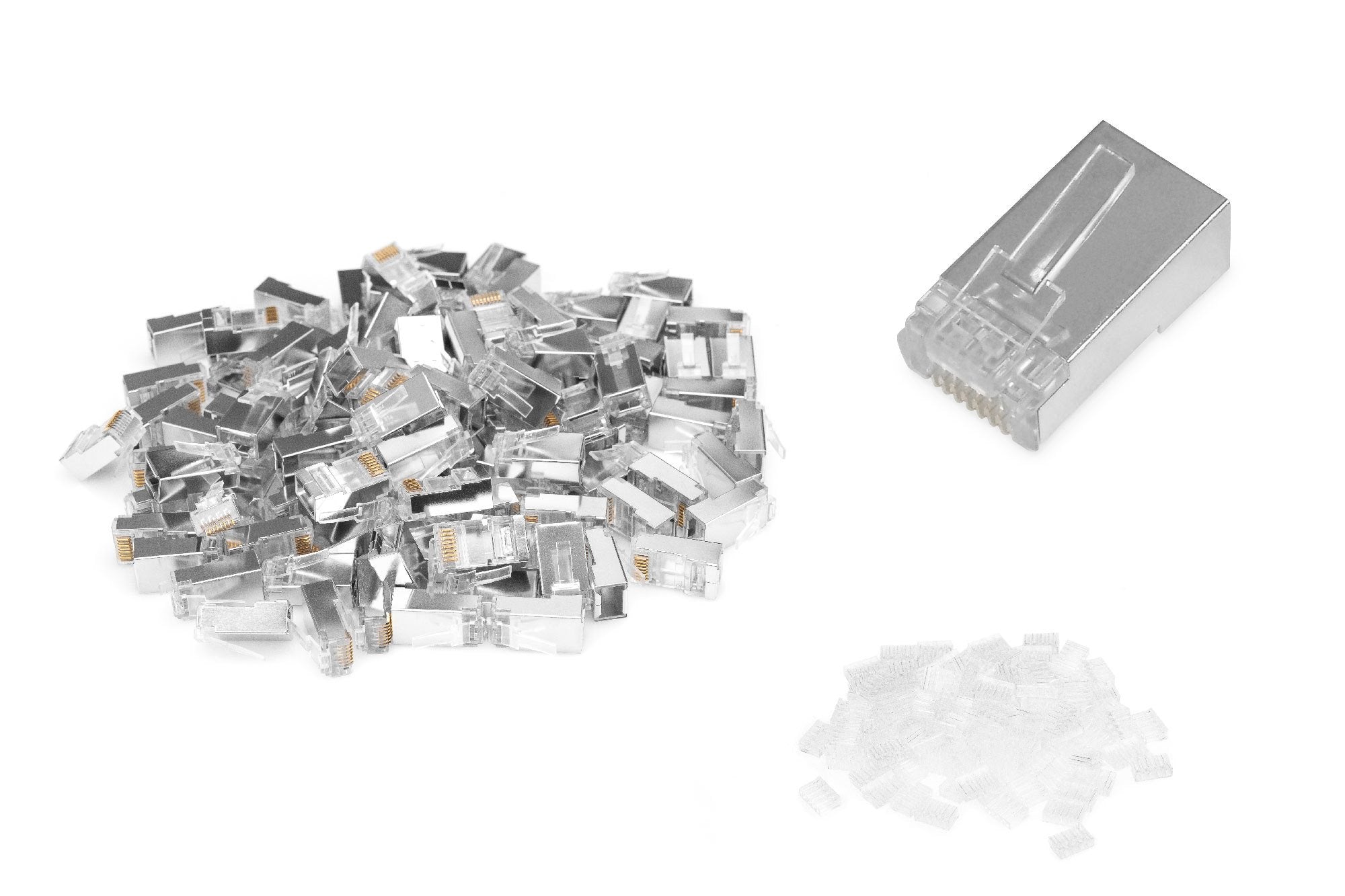 EAN 4016032494980 - Digitus AK-219603-100 conector RJ-45 Plata, Transparente imagen 1