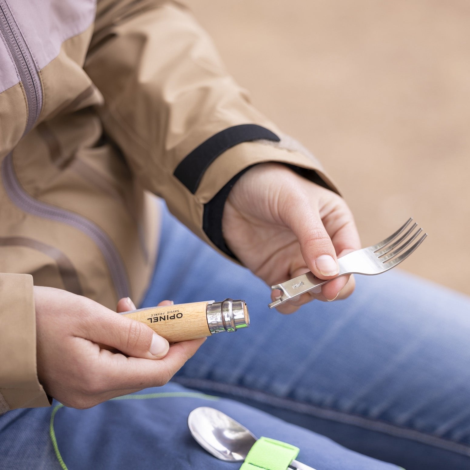EAN 3123840025006 - Opinel Picnic+ Utensil Gris, Madera imagen 3