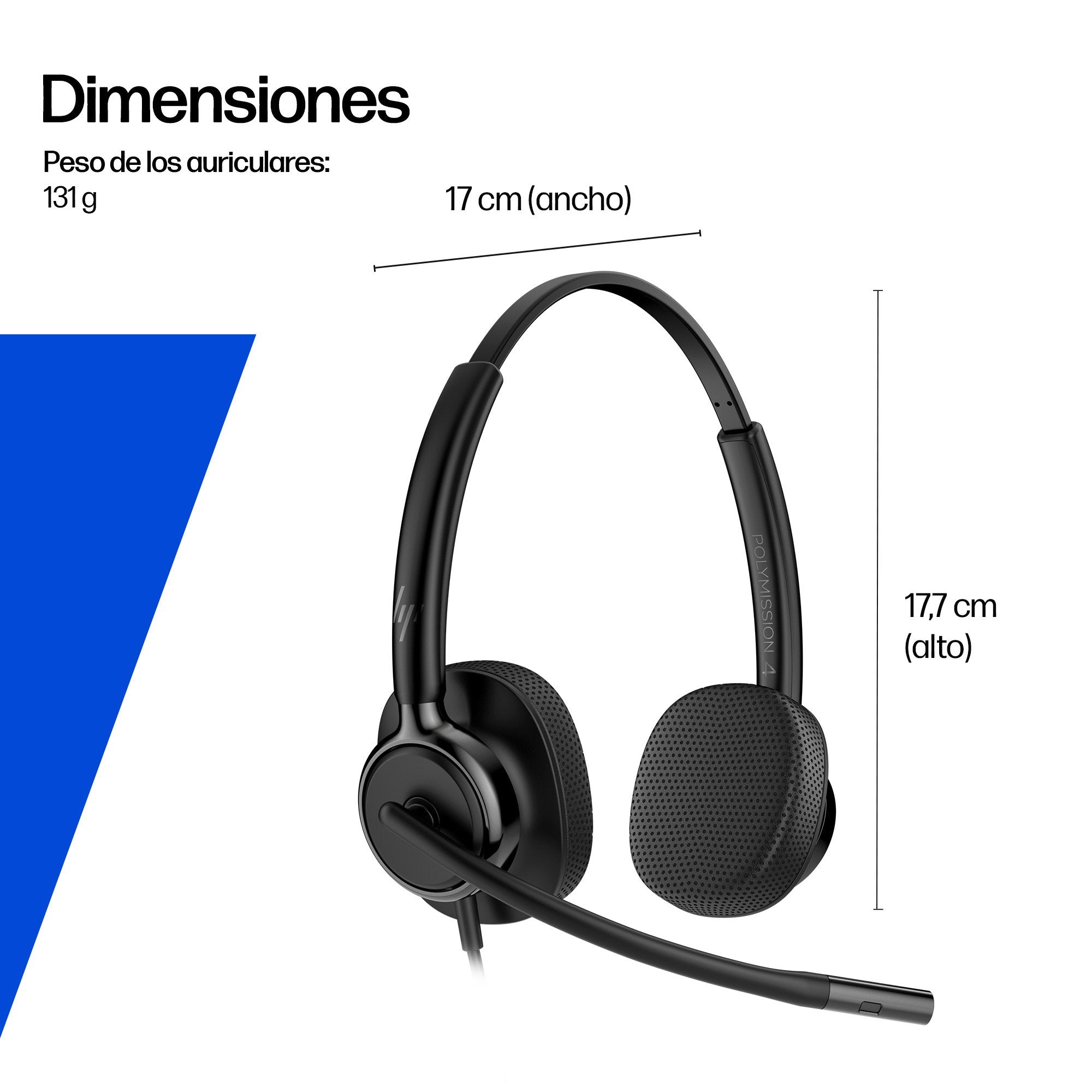 EAN 0199896046411 - HP Poly Mission 415 Monaural USB Wired Headset Negro imagen 9