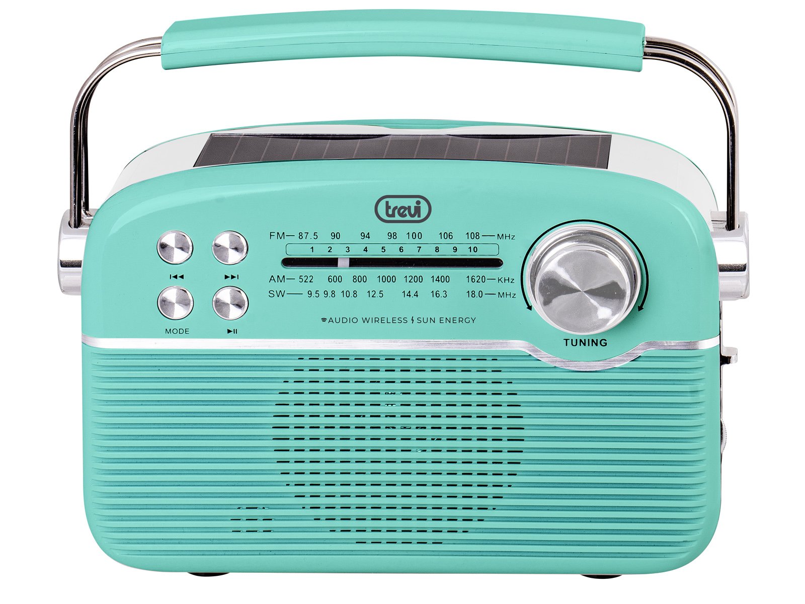Radio Trevi Ra 7f50 Bt Portable Carga Solar+Aw+Sd Tif. Green