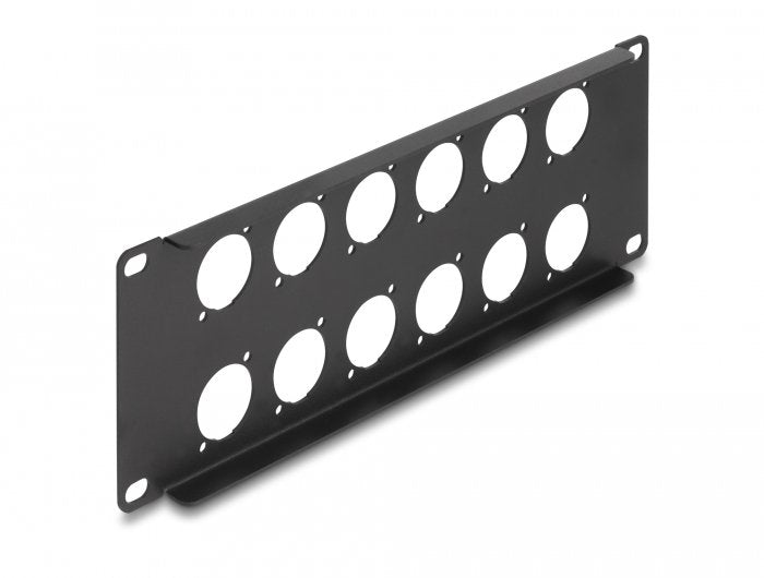 Delock 88054 Patchpanel Tipo-D De 10", 12 Puertos 2u Negro
