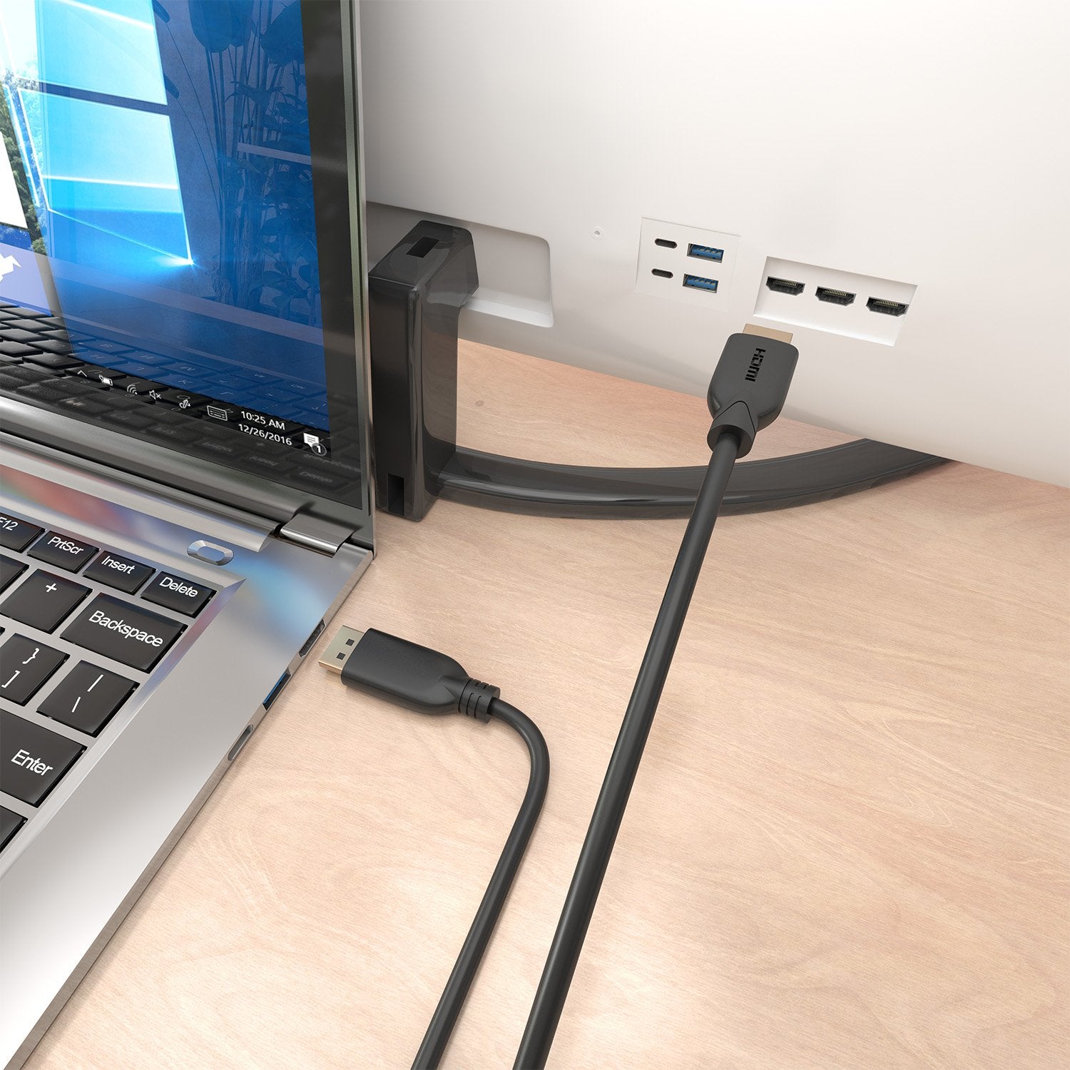 EAN 8435739902646 - AISENS A125-0920 adaptador de cable de vídeo 5 m DisplayPort HDMI Negro imagen 5