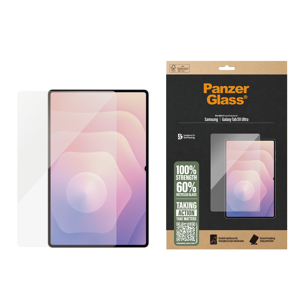 Panzerglass Protector De Pantalla Para Tablet - Ultraancho