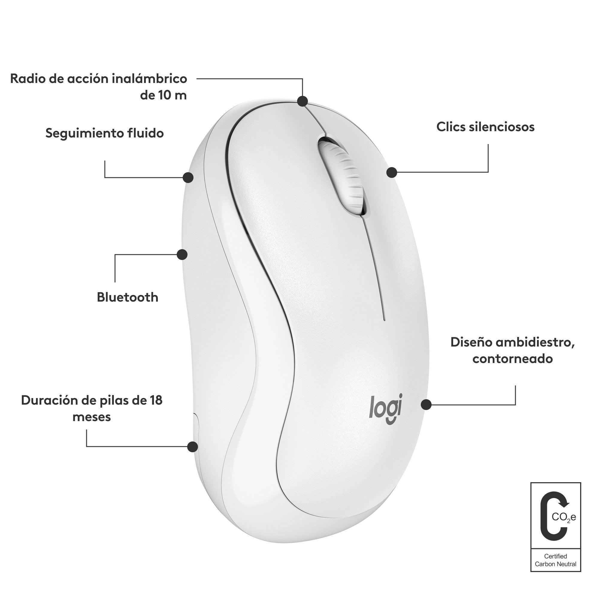 EAN 5099206112018 - Logitech 910-007120 ratón Viajes Ambidextro RF Wireless + Bluetooth imagen 9