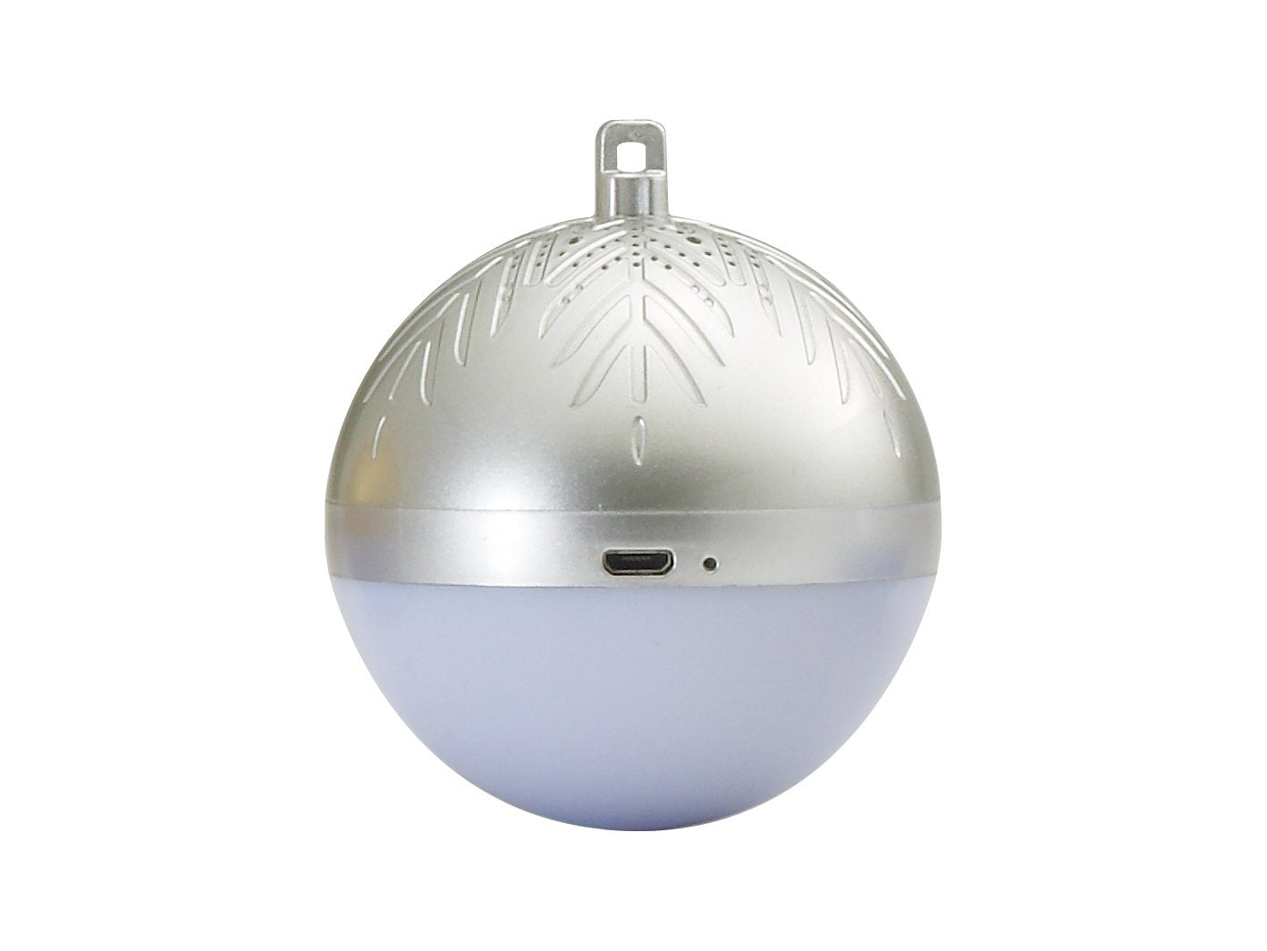 Altavoz Bluetooth Conceptronic Tariq Bola De Navidad Con Luz Led Tws Color Plata