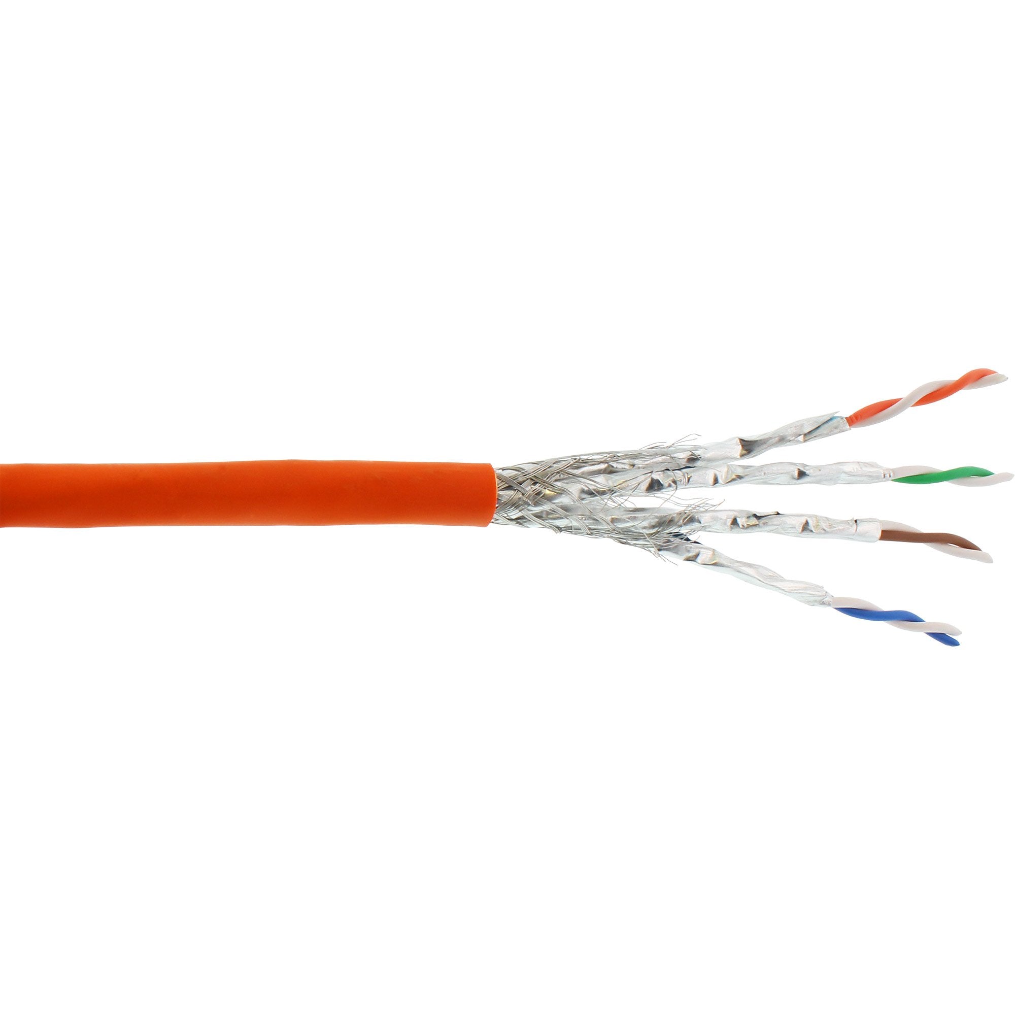 Cable De Red Inline S/Ftp Pimf Cat.6a Libre De Halógenos 500mhz Naranja 100m