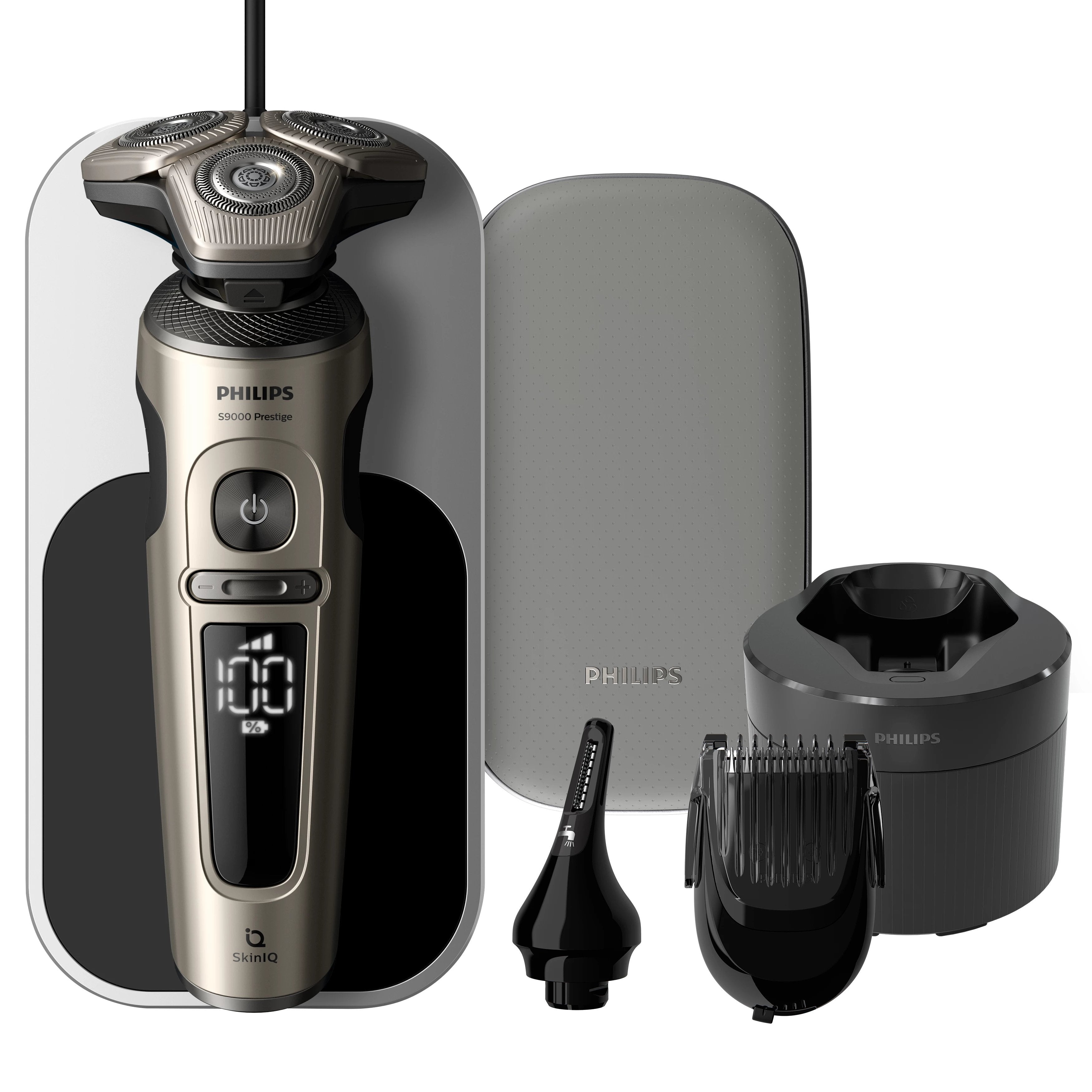 EAN 8720689004206 - Philips SP9883/35 afeitadora Máquina de afeitar de rotación Recortadora Gris imagen 2