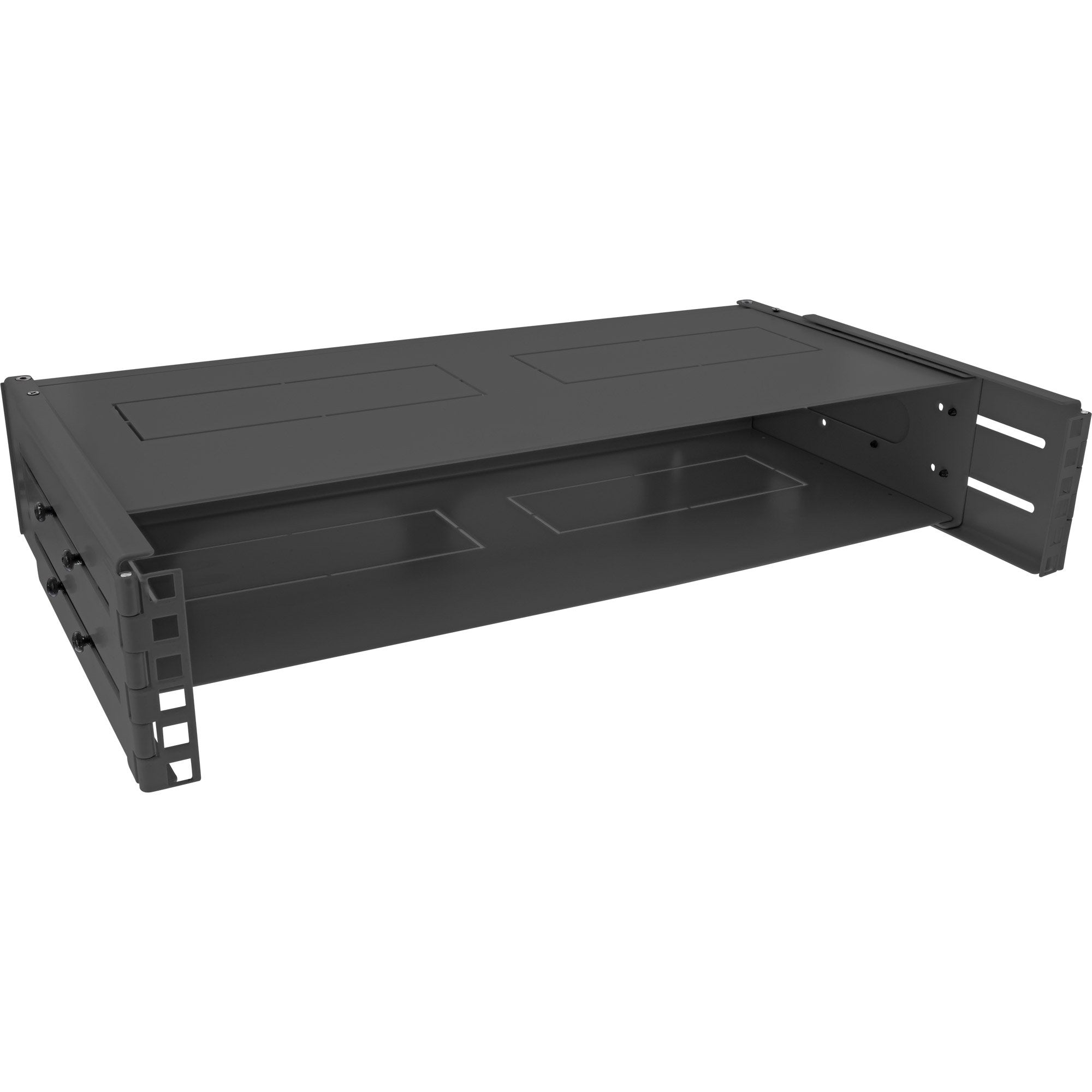 Rack Plegable Inline De 19", 2u, 24-40 Cm De Profundidad, Con Tapa, Negro