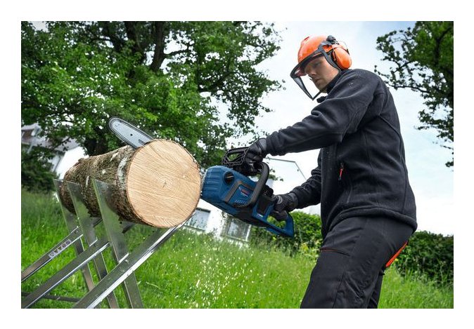 Motosierra A Batería Bosch Professional Biturbo Gke 18v-40 Professional Solo, 18 Voltios Azul, Sin Batería Ni Cargador 06008d3000