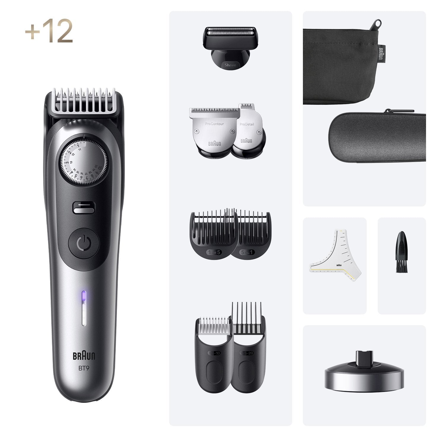 EAN 7500435244855 - Braun BeardTrimmer 9 BT9560 Batería 52 2 cm Mojado y seco Negro, Gris imagen 2